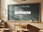 Berserk can be used as an adjective or adverb and it means to behave in a out of control manner either with anger or excitement.