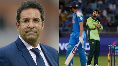Wasim Akram criticised Abrar Ahmed for his send-off to Shubman Gill. (Getty and AP Images) Wasim Akram criticised Abrar Ahmed for his send-off to Shubman Gill. (Getty and AP Images)