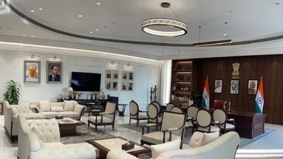 BJP leader Amit Malviya shared a photograph of CM Rekha Gupta's office on his X account. BJP leader Amit Malviya shared a photograph of CM Rekha Gupta's office on his X account.