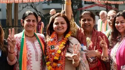 BJP’s Ward 15 candidate Bharti Harsana on Monday. (HT Photo) BJP’s Ward 15 candidate Bharti Harsana on Monday. (HT Photo)