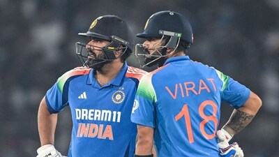 India's Virat Kohli (R) along with captain Rohit Sharma. (AFP) India's Virat Kohli (R) along with captain Rohit Sharma. (AFP)