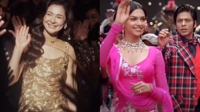 Hania Aamir (L) shared a new video; Deepika Padukone in a still from Om Shanti Om. Hania Aamir (L) shared a new video; Deepika Padukone in a still from Om Shanti Om.