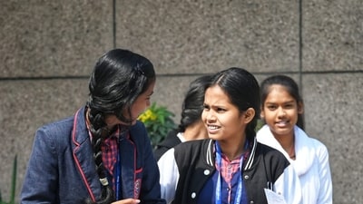 The first shift of the UP Board Exams 2025 was conducted from 8:30 AM to 11:45 AM. (Sunil Ghosh / Hindustan Times) The first shift of the UP Board Exams 2025 was conducted from 8:30 AM to 11:45 AM. (Sunil Ghosh / Hindustan Times)