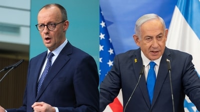 Friedrich Merz said that he has extended an invitation to Israeli Prime Minister Benjamin Netanyahu to come on a state visit. (Bloomberg/ Reuters) Friedrich Merz said that he has extended an invitation to Israeli Prime Minister Benjamin Netanyahu to come on a state visit. (Bloomberg/ Reuters)