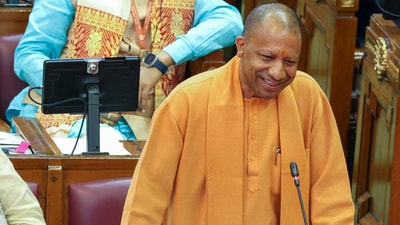 Uttar Pradesh chief minister Yogi Adityanath speaks during the budget session of the UP assembly. (PTI) Uttar Pradesh chief minister Yogi Adityanath speaks during the budget session of the UP assembly. (PTI)
