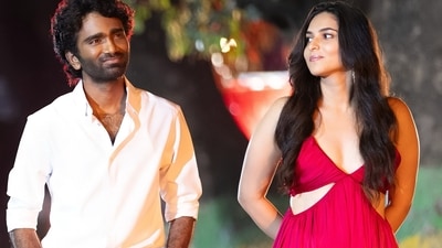 Pradeep Ranganathan and Kayadu Lohar in a still from Dragon. Pradeep Ranganathan and Kayadu Lohar in a still from Dragon.