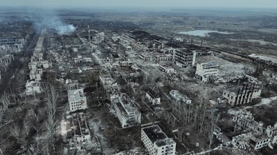 Heavily damaged buildings in Chasiv Yar, Donetsk region amid the Russian invasion of Ukraine. (AFP) Heavily damaged buildings in Chasiv Yar, Donetsk region amid the Russian invasion of Ukraine. (AFP)