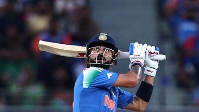 Virat Kohli again demonstrated his clinical approach chasing a target in ODIs and extended his great record against Pakistan with a match-winning 100 not out in the Champions Trophy Group A game in Dubai on Sunday. (AFP) Virat Kohli again demonstrated his clinical approach chasing a target in ODIs and extended his great record against Pakistan with a match-winning 100 not out in the Champions Trophy Group A game in Dubai on Sunday. (AFP)