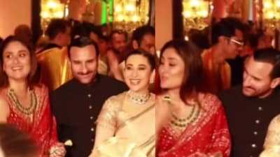 Kareena, Saif and Karisma in Aadar's baraat Kareena, Saif and Karisma in Aadar's baraat