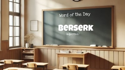 Berserk can be used as an adjective or adverb and it means to behave in a out of control manner either with anger or excitement. (Representational image generated using AI) Berserk can be used as an adjective or adverb and it means to behave in a out of control manner either with anger or excitement. (Representational image generated using AI)