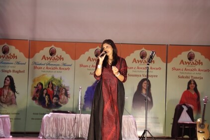 Singer Aditi Roy performing in Lucknow (Photo: HT) Singer Aditi Roy performing in Lucknow (Photo: HT)