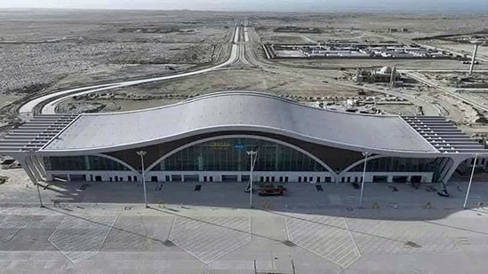 This Nov. 11, 2024, photo provided by Pakistan Airports Authority shows a view of the then-under-construction new Gwadar airport in Pakistan. (AP)