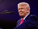 US President Donald Trump during the Conservative Political Action Conference (CPAC) in National Harbor, Maryland, US, on Saturday, Feb. 22, 2025. The Conservative Political Action Conference launched in 1974 brings together conservative organizations, elected leaders, and activists.