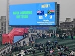 Champions Trophy: The Group B fixture between Australia and South Africa was abandoned Champions Trophy: The Group B fixture between Australia and South Africa was abandoned