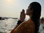 Rasha Thadani with Raveena Tandon and Katrina Kaif at Maha Kumbh