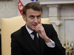 French President Emmanuel Macron looks on a meeting with US President Donald Trump (not in pic) in the Oval Office of the White House in Washington, DC, French President Emmanuel Macron looks on a meeting with US President Donald Trump (not in pic) in the Oval Office of the White House in Washington, DC,