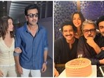 Alia Bhatt, Ranbir Kapoor, and Vicky Kaushal attend Sanjay Leela Bhansali's birthday dinner. Alia Bhatt, Ranbir Kapoor, and Vicky Kaushal attend Sanjay Leela Bhansali's birthday dinner.