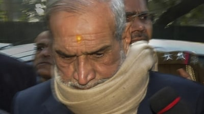 In this December 2018 file photo, Congress leader Sajjan Kumar is seen outside the Patiala House Court of New Delhi. (PTI) In this December 2018 file photo, Congress leader Sajjan Kumar is seen outside the Patiala House Court of New Delhi. (PTI)