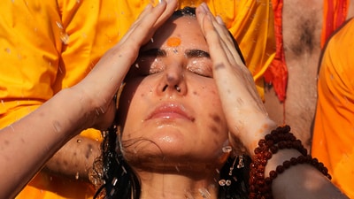 Indian Bollywood actor Katrina Kaif takes a ritualistic dip at Sangam during the Maha Kumbh festival in Prayagraj, Uttar Pradesh, India (AP) Indian Bollywood actor Katrina Kaif takes a ritualistic dip at Sangam during the Maha Kumbh festival in Prayagraj, Uttar Pradesh, India (AP)