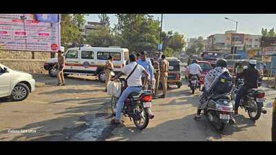 According to officials, police penalised violators for wrong-side driving, triple-seat driving, and not using seat belts while driving. (HT PHOTO)