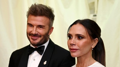David Beckham and Victoria Beckham attend a dinner at Highgrove House, in Tetbury, Britain, February 7, 2025.  Finnbarr Webster/Pool via REUTERS (via REUTERS)