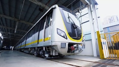Bengaluru metro's first driverless train. (X/MetroRailNews) Bengaluru metro's first driverless train. (X/MetroRailNews)