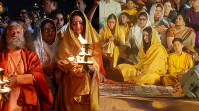Katrina Kaif attended the Mahakumbh Mela on Monday. Katrina Kaif attended the Mahakumbh Mela on Monday.