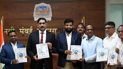 Navi Mumbai, India - Feb. 25, 2025:NMMC Commissioner Dr Kailesh Shindhe presenting NMMC Budget 2025-2026 at NMMC Headquarters CBD Belapur in Navi Mumbai, India, on Tuesday, February 25, 2025. (Photo by Bachchan Kumar/ HT PHOTO) (HT PHOTO) Navi Mumbai, India - Feb. 25, 2025:NMMC Commissioner Dr Kailesh Shindhe presenting NMMC Budget 2025-2026 at NMMC Headquarters CBD Belapur in Navi Mumbai, India, on Tuesday, February 25, 2025. (Photo by Bachchan Kumar/ HT PHOTO) (HT PHOTO)