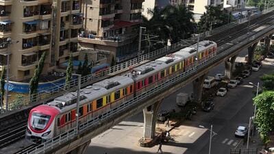Navi Mumbai, India - Nov. 28, 2023:CIDCO to start services Metro corridor in Navi Mumbai from Belapur to Pendhar at Kharghar in Navi Mumbai, India, on Saturday, November 28, 2021. (Photo by Bachchan Kumar/ HT PHOTO) (HT PHOTO) Navi Mumbai, India - Nov. 28, 2023:CIDCO to start services Metro corridor in Navi Mumbai from Belapur to Pendhar at Kharghar in Navi Mumbai, India, on Saturday, November 28, 2021. (Photo by Bachchan Kumar/ HT PHOTO) (HT PHOTO)