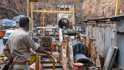 Human rescue operations at the SLBC tunnel collapse site have been underway for more than three days now. The teams have brought in equipments like endoscopic and robotic cameras to assist the rescue efforts. Officials said that the cameras were helping in determine what was going on in the tunnel. (PTI)