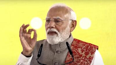 Prime Minister Narendra Modi addresses the Advantage Assam 2.0 Investment & Infrastructure Summit 2025 in Guwahati on Tuesday. (NarendraModi/YT) Prime Minister Narendra Modi addresses the Advantage Assam 2.0 Investment & Infrastructure Summit 2025 in Guwahati on Tuesday. (NarendraModi/YT)