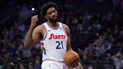 Joel Embiid's career has declined since winning the 2022 NBA MVP due to injuries, missing 37 games this season. (AP Photo/Matt Slocum) (AP) Joel Embiid's career has declined since winning the 2022 NBA MVP due to injuries, missing 37 games this season. (AP Photo/Matt Slocum) (AP)