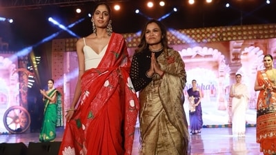 Right: Shikha Ajmera, founder of Shikha’s Kariigarii