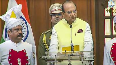 The L-G was addressing the Delhi assembly on the first sitting of the session. (PTI photo) The L-G was addressing the Delhi assembly on the first sitting of the session. (PTI photo)