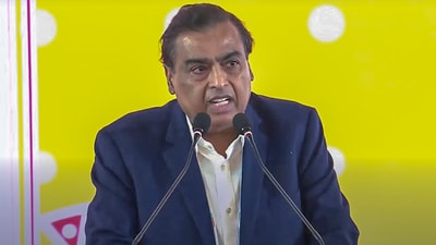 Mukesh Ambani emphasised on Reliance's priority of making Assam "tech-ready and AI-ready". (PTI) Mukesh Ambani emphasised on Reliance's priority of making Assam "tech-ready and AI-ready". (PTI)