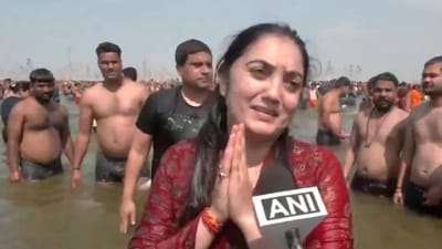 Nupur Sharma, suspended Bharatiya Janata Party (BJP) leader, at Maha Kumbh 2025 (X/ANI) Nupur Sharma, suspended Bharatiya Janata Party (BJP) leader, at Maha Kumbh 2025 (X/ANI)