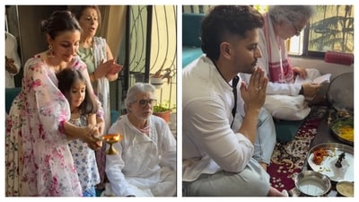 Soha Ali Khan, Inaaya Naumi Kemmu and Kunal Kemmu celebrate Herath with their family. Soha Ali Khan, Inaaya Naumi Kemmu and Kunal Kemmu celebrate Herath with their family.