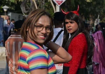 Members of LGBTQIA+ communities and allies taking out Awadh Queer Pride March in Lucknow (Photo: Mustaq Ali/HT)