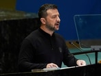 FILE - Ukraine's President Volodymyr Zelenskyy giving a speech. FILE - Ukraine's President Volodymyr Zelenskyy giving a speech.
