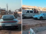 A video of a Porsche navigating a pothole-ridden road in India went viral. A video of a Porsche navigating a pothole-ridden road in India went viral.