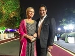 Shaniera Akram with Wasim Akram