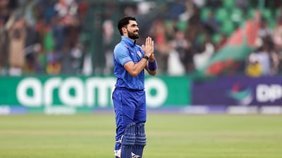 Ibrahim Zadran played an incredible 177-run knock as Afghanistan raced to a highly competitive 325 for seven in their must-win Champions Trophy match. (ICC- X) Ibrahim Zadran played an incredible 177-run knock as Afghanistan raced to a highly competitive 325 for seven in their must-win Champions Trophy match. (ICC- X)