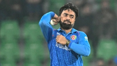 Rashid Khan didn't have the best of the night with the ball. He claimed just one wicket for 65 runs in his 10 overs. (AFP) Rashid Khan didn't have the best of the night with the ball. He claimed just one wicket for 65 runs in his 10 overs. (AFP)