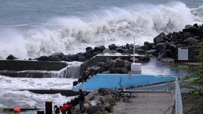Waves crash as the tropical system "Garance" approaches in La Possession, on the French overseas territory island of La Reunion on February 26, 2025. (AFP) Waves crash as the tropical system "Garance" approaches in La Possession, on the French overseas territory island of La Reunion on February 26, 2025. (AFP)