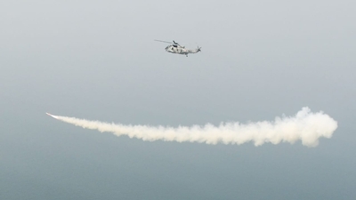 The Indian Navy has test fired a first-of-its-kind naval anti-ship missile in Odisha. (Indian Navy)