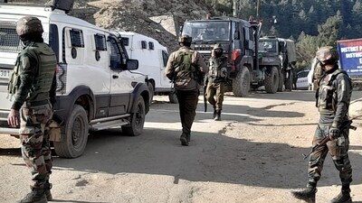 Terrorist attack on army vehicle in Sunderbani area of Rajouri district in Jammu region (PTI) Terrorist attack on army vehicle in Sunderbani area of Rajouri district in Jammu region (PTI)