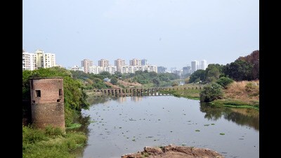 The Pune Municipal Corporation (PMC) is executing the river rejuvenation and beautification project on a 44 km stretch. (HT PHOTO)