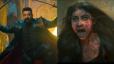 Sanjay Dutt and Mouni Roy's stills from The Bhootnii announcement teaser. Sanjay Dutt and Mouni Roy's stills from The Bhootnii announcement teaser.