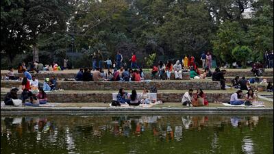 Union home minister Amit Shah is also scheduled to attend the festival, prompting security measures that will see the park closed to general visitors on February 27 and 28. (REUTERS) Union home minister Amit Shah is also scheduled to attend the festival, prompting security measures that will see the park closed to general visitors on February 27 and 28. (REUTERS)
