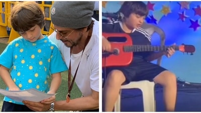 AbRam Khan impressed fans with his guitar skills. AbRam Khan impressed fans with his guitar skills.